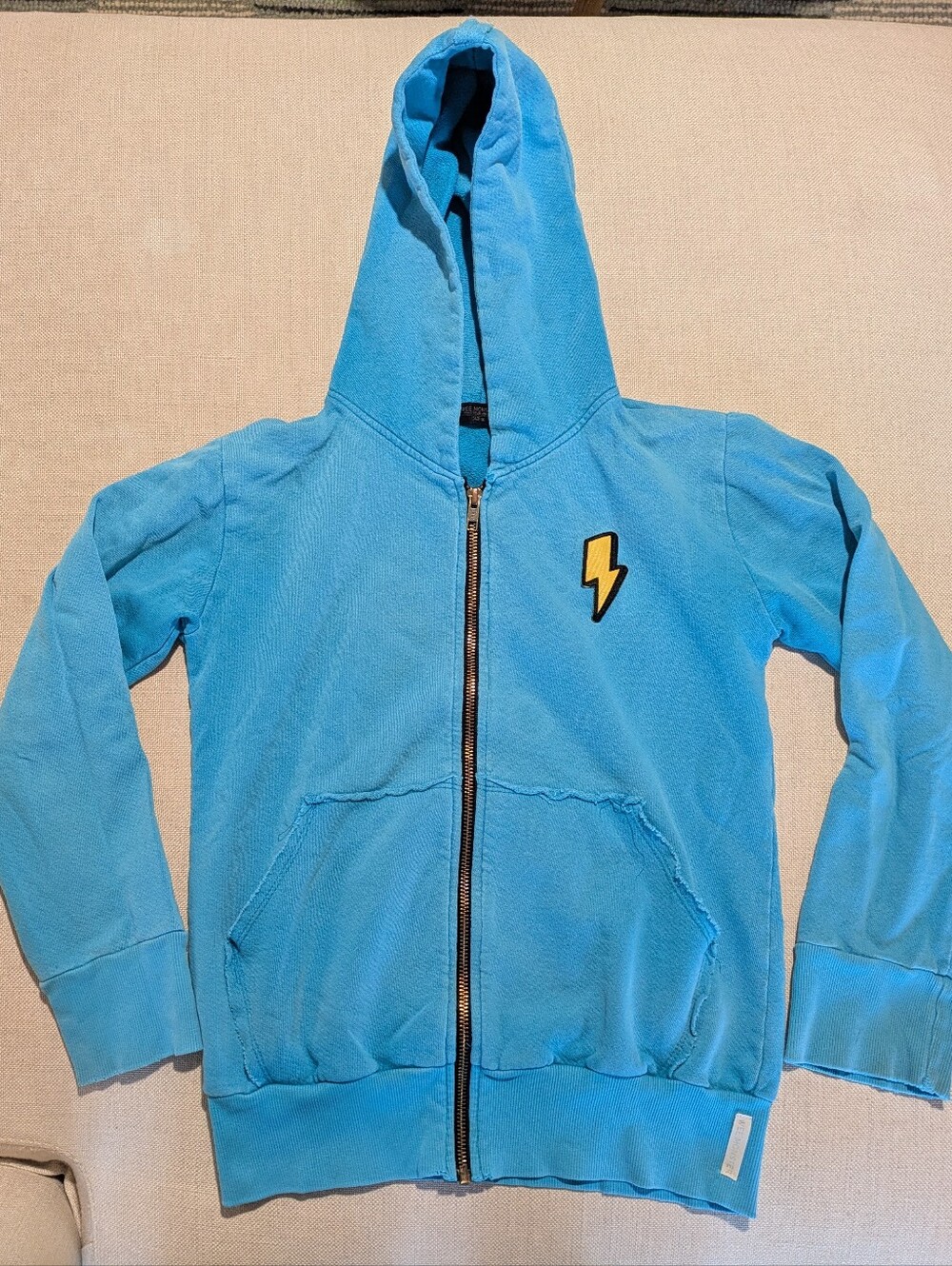 Kids Sun Valley Lightning Zip-Up Hoodie in Bright Blue